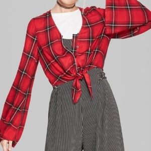 Wild fable checkered crop top